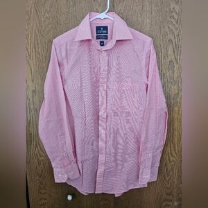 Stafford Men's Pink Checkered Shirt